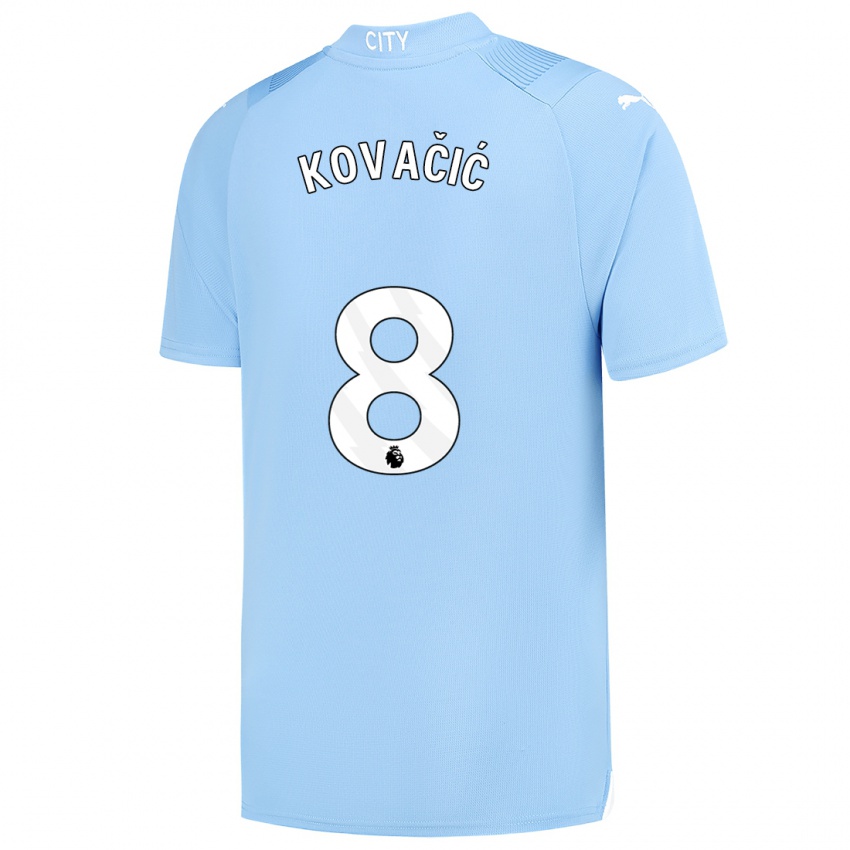 Mujer Camiseta Mateo Kovacic #8 Azul Claro 1ª Equipación 2023/24 La Camisa Chile