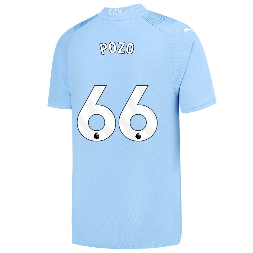 Mujer Camiseta Iker Pozo #66 Azul Claro 1ª Equipación 2023/24 La Camisa Chile