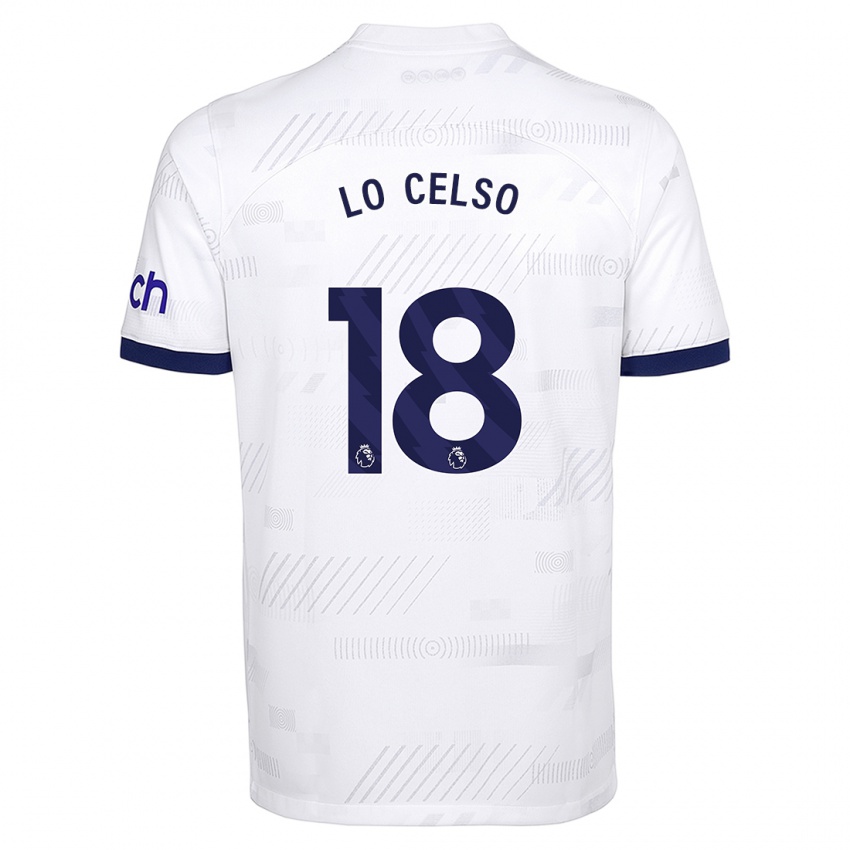 Mujer Camiseta Giovani Lo Celso #18 Blanco 1ª Equipación 2023/24 La Camisa Chile