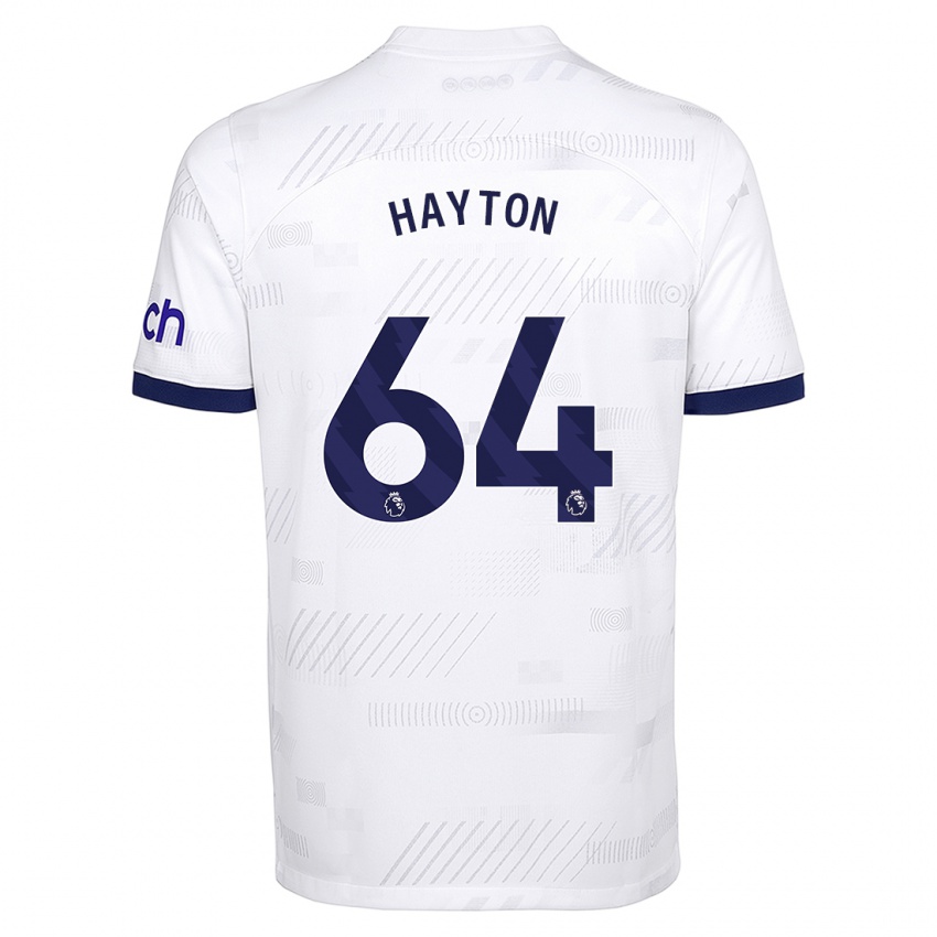 Mujer Camiseta Adam Hayton #64 Blanco 1ª Equipación 2023/24 La Camisa Chile