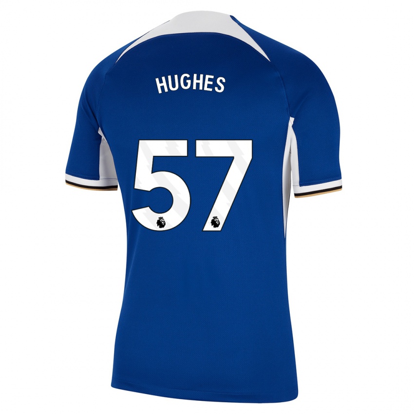Mujer Camiseta Brodi Hughes #57 Azul 1ª Equipación 2023/24 La Camisa Chile