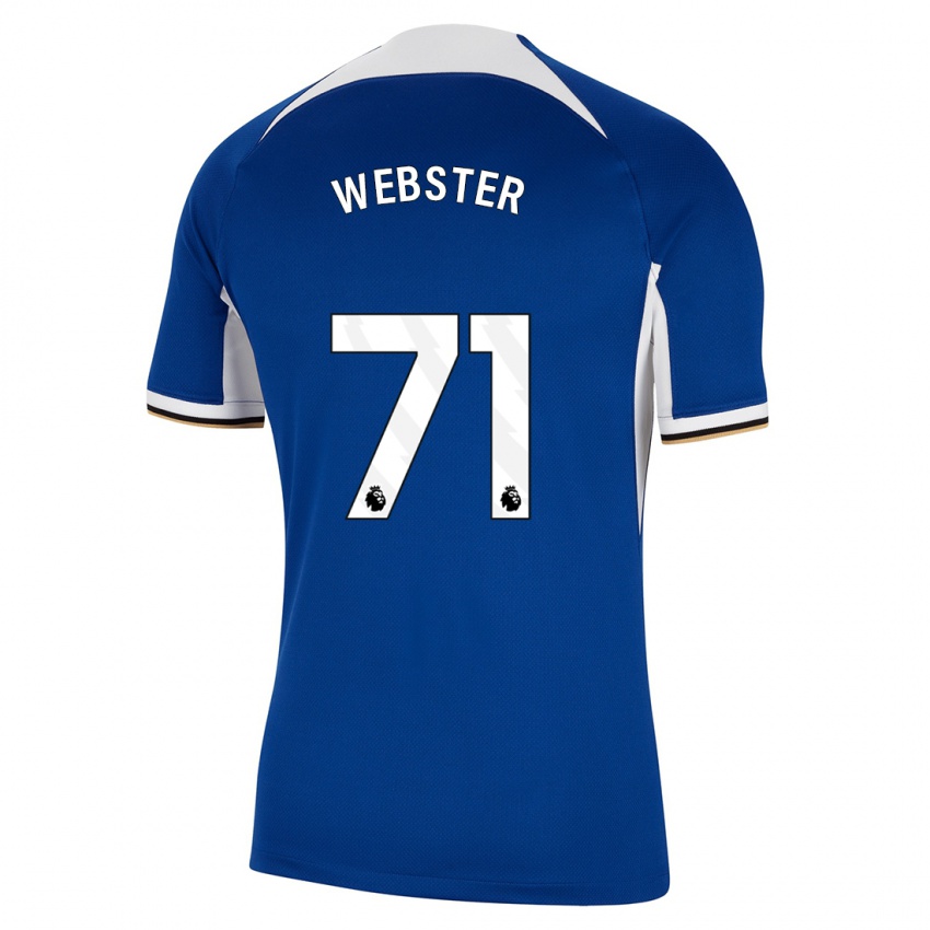 Mujer Camiseta Charlie Webster #71 Azul 1ª Equipación 2023/24 La Camisa Chile