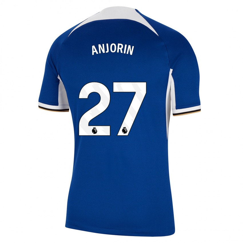 Mujer Camiseta Tino Anjorin #27 Azul 1ª Equipación 2023/24 La Camisa Chile