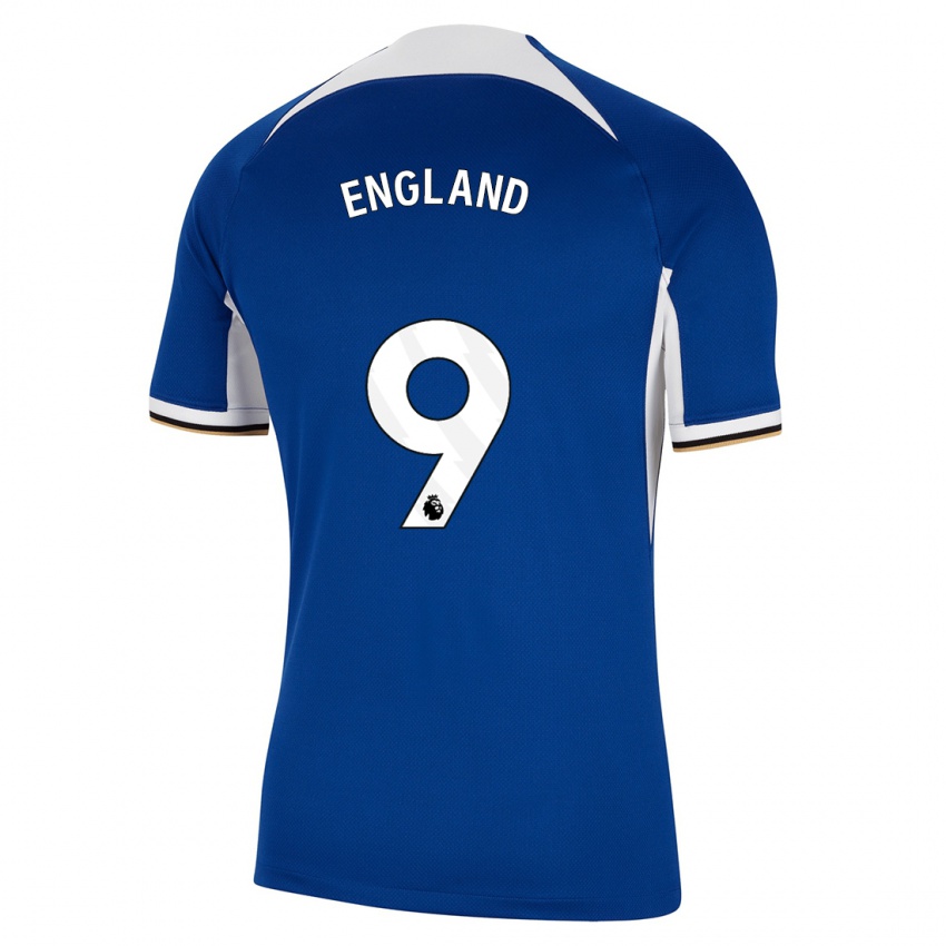 Mujer Camiseta Bethany England #9 Azul 1ª Equipación 2023/24 La Camisa Chile