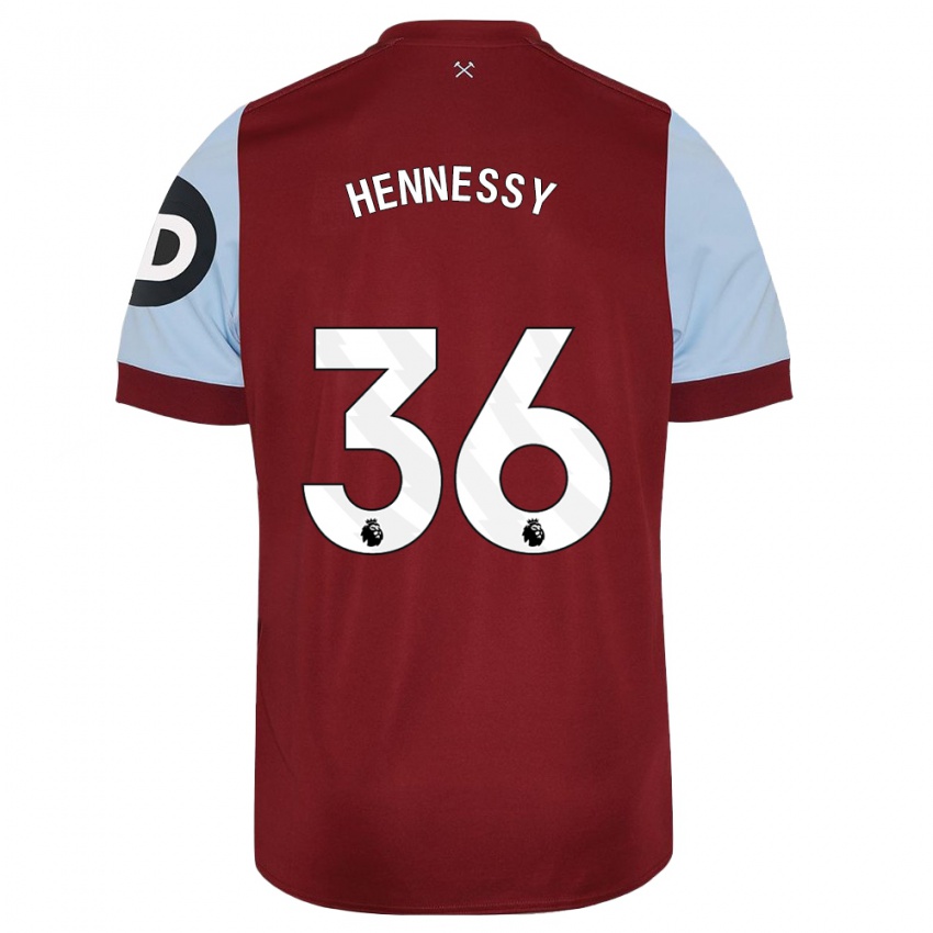 Mujer Camiseta Alexandra Hennessy #36 Granate 1ª Equipación 2023/24 La Camisa Chile