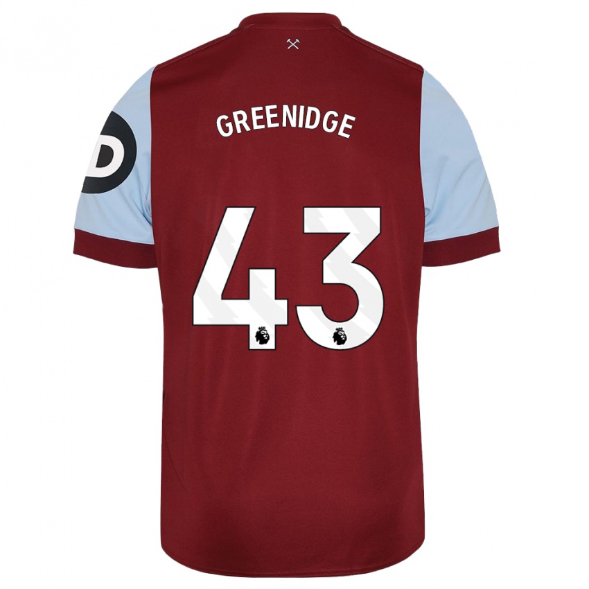 Mujer Camiseta Will Greenidge #43 Granate 1ª Equipación 2023/24 La Camisa Chile