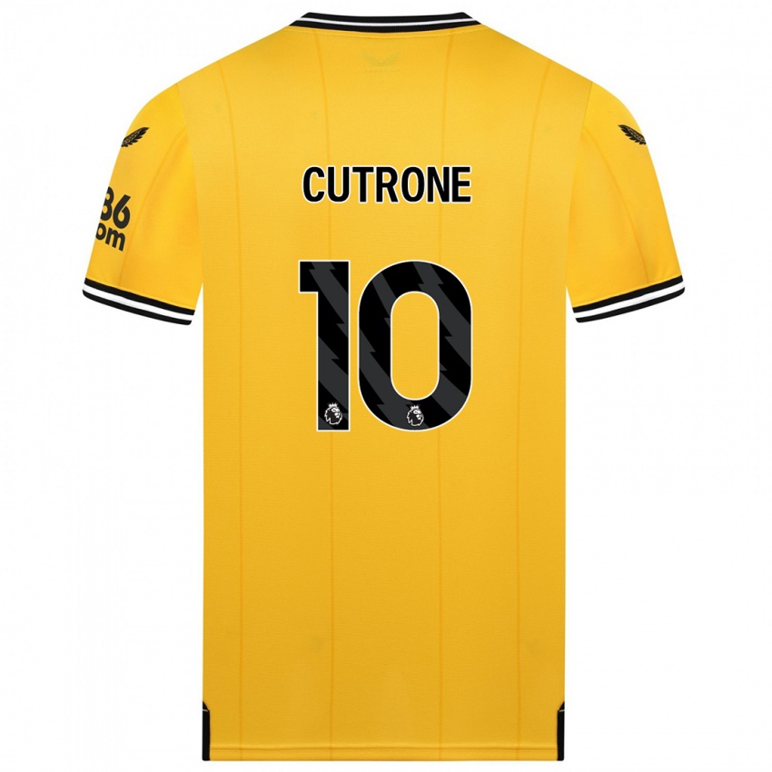 Mujer Camiseta Patrick Cutrone #10 Amarillo 1ª Equipación 2023/24 La Camisa Chile