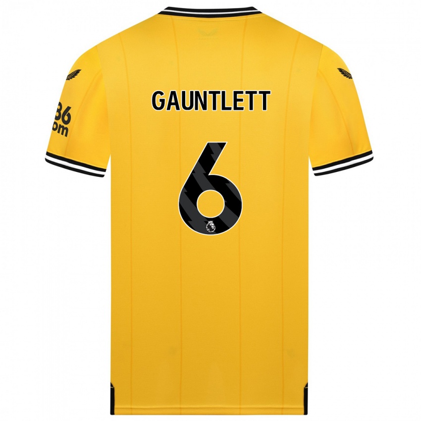 Mujer Camiseta Maz Gauntlett #6 Amarillo 1ª Equipación 2023/24 La Camisa Chile