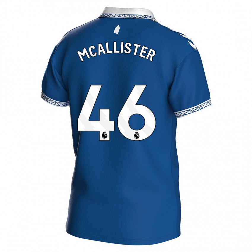 Mujer Camiseta Sean Mcallister #46 Azul Real 1ª Equipación 2023/24 La Camisa Chile