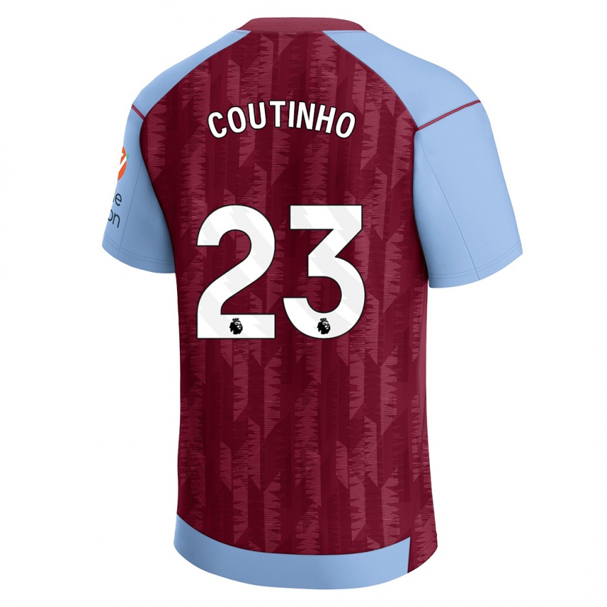 Mujer Camiseta Philippe Coutinho #23 Azul Claro 1ª Equipación 2023/24 La Camisa Chile