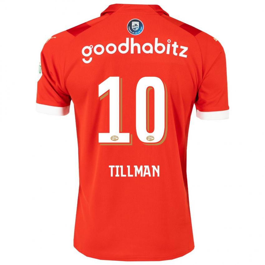 Mujer Camiseta Malik Tillman #10 Rojo 1ª Equipación 2023/24 La Camisa Chile