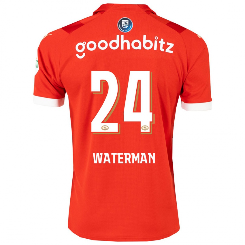 Mujer Camiseta Boy Waterman #24 Rojo 1ª Equipación 2023/24 La Camisa Chile