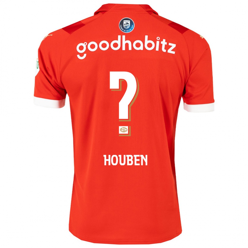 Mujer Camiseta Iggy Houben #0 Rojo 1ª Equipación 2023/24 La Camisa Chile