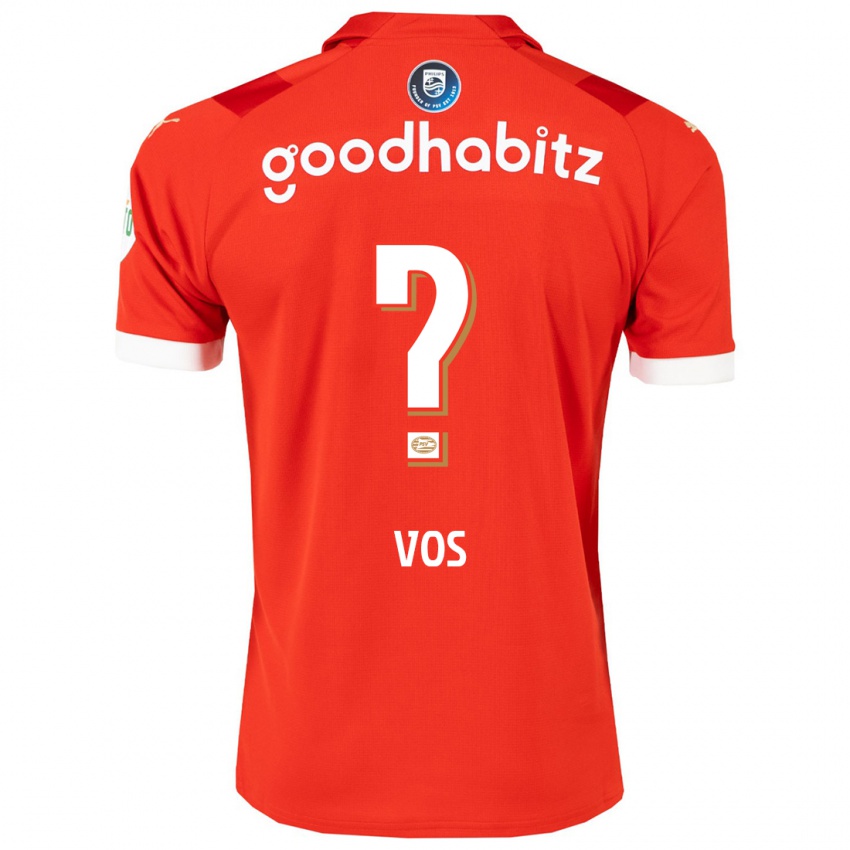 Mujer Camiseta Dennis Vos #0 Rojo 1ª Equipación 2023/24 La Camisa Chile