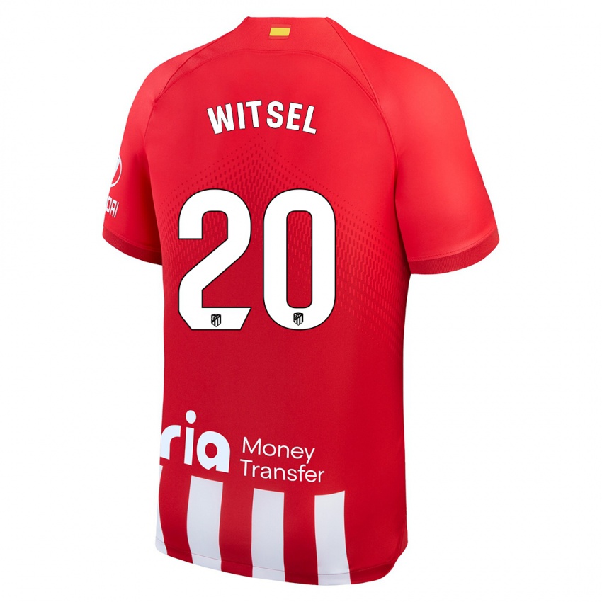 Mujer Camiseta Axel Witsel #20 Rojo Blanco 1ª Equipación 2023/24 La Camisa Chile