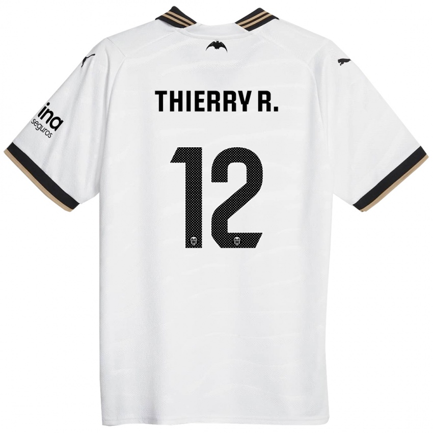 Mujer Camiseta Thierry Correia #12 Blanco 1ª Equipación 2023/24 La Camisa Chile