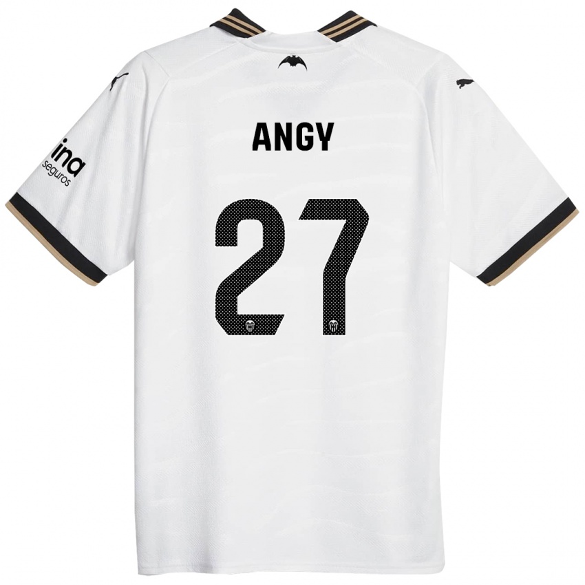 Mujer Camiseta Angy #27 Blanco 1ª Equipación 2023/24 La Camisa Chile