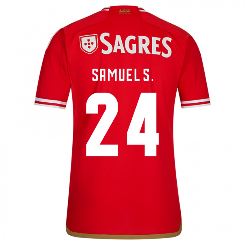 Mujer Camiseta Samuel Soares #24 Rojo 1ª Equipación 2023/24 La Camisa Chile