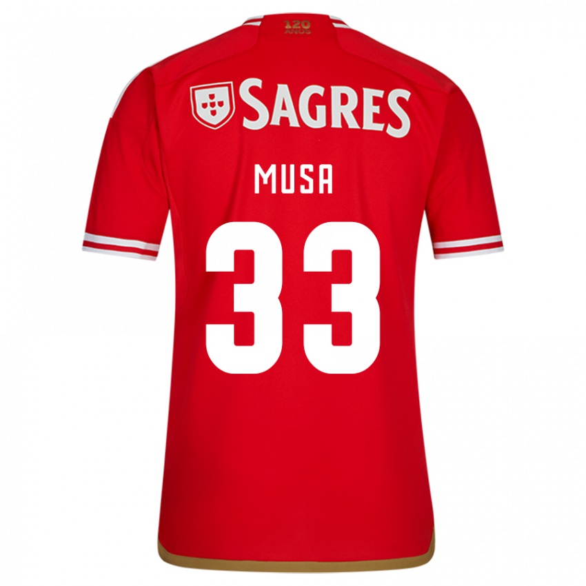 Mujer Camiseta Petar Musa #33 Rojo 1ª Equipación 2023/24 La Camisa Chile