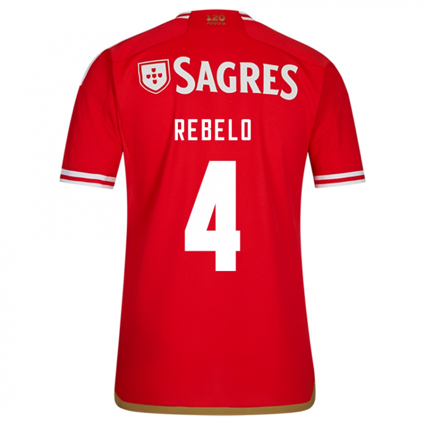 Mujer Camiseta Silvia Rebelo #4 Rojo 1ª Equipación 2023/24 La Camisa Chile