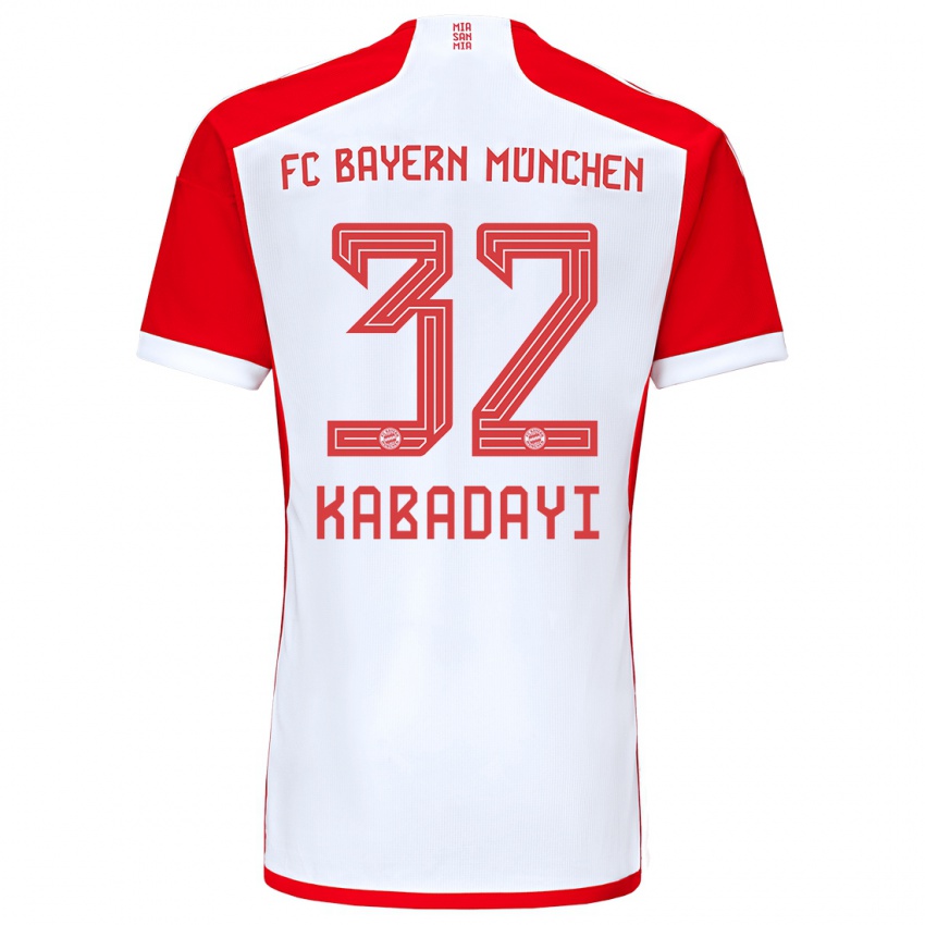 Mujer Camiseta Yusuf Kabadayi #32 Rojo Blanco 1ª Equipación 2023/24 La Camisa Chile