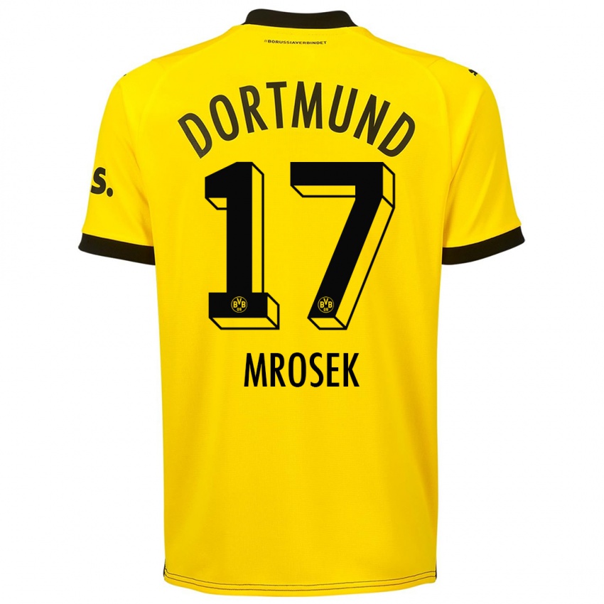 Mujer Camiseta Noah Mrosek #17 Amarillo 1ª Equipación 2023/24 La Camisa Chile