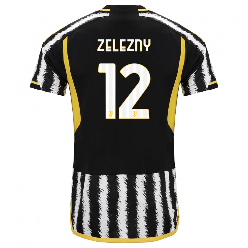 Mujer Camiseta Radoslaw Zelezny #12 Blanco Negro 1ª Equipación 2023/24 La Camisa Chile