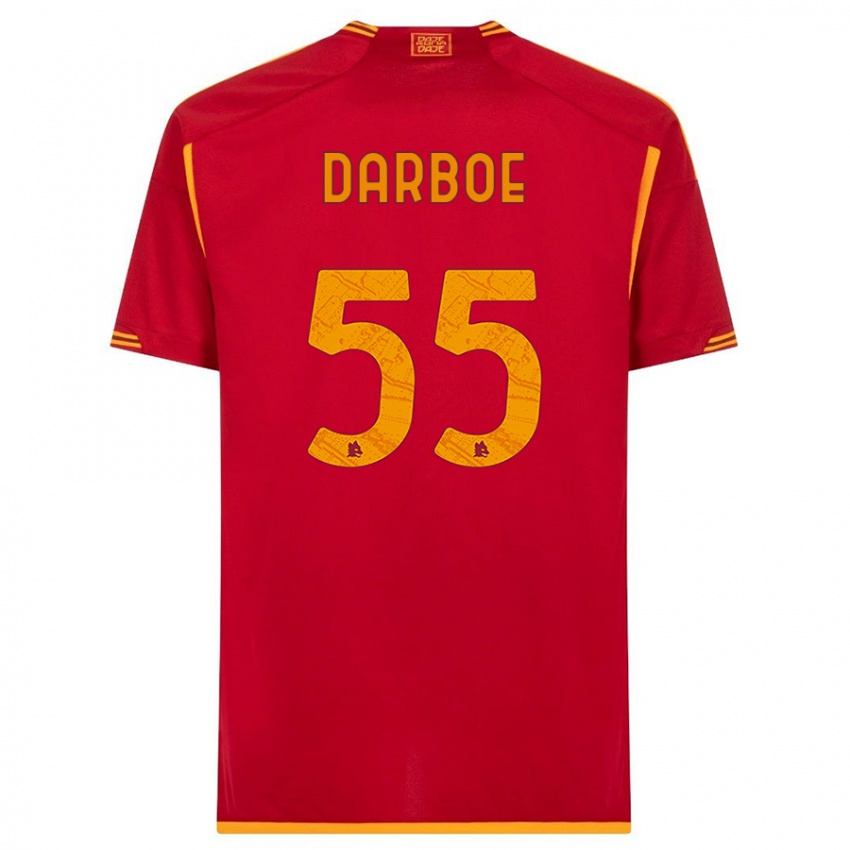Mujer Camiseta Ebrima Darboe #55 Rojo 1ª Equipación 2023/24 La Camisa Chile