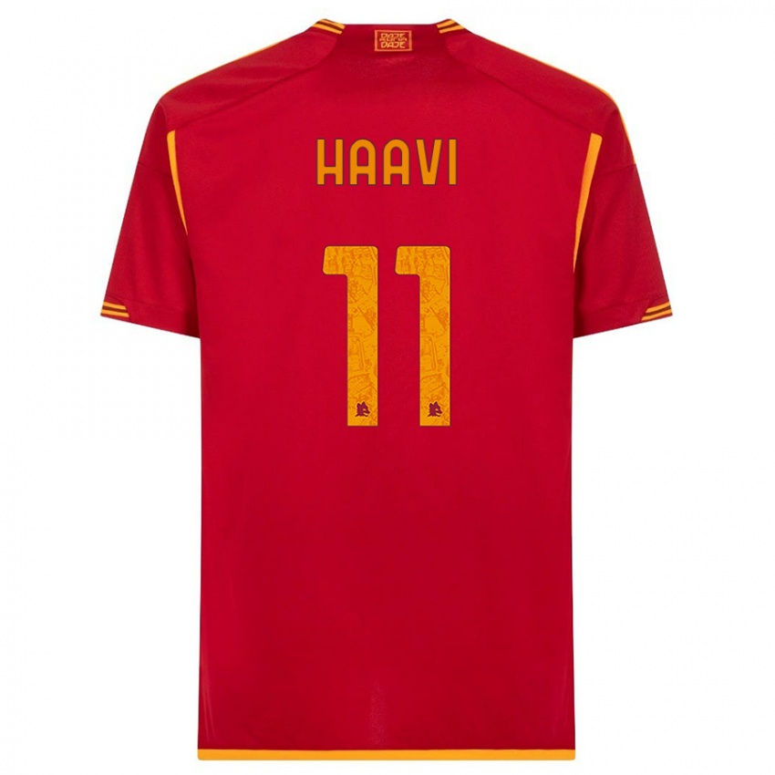 Mujer Camiseta Emilie Haavi #11 Rojo 1ª Equipación 2023/24 La Camisa Chile