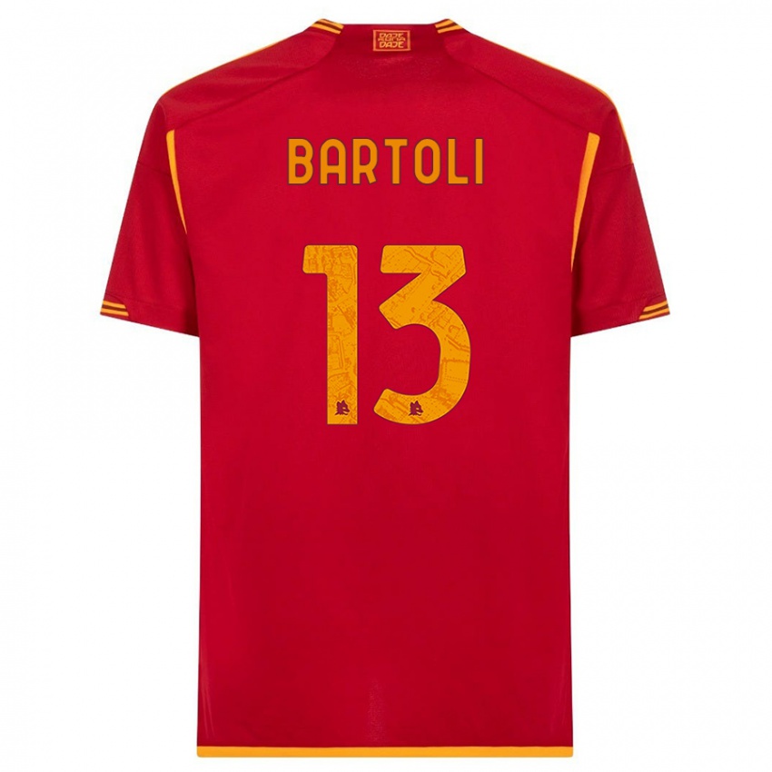 Mujer Camiseta Elisa Bartoli #13 Rojo 1ª Equipación 2023/24 La Camisa Chile