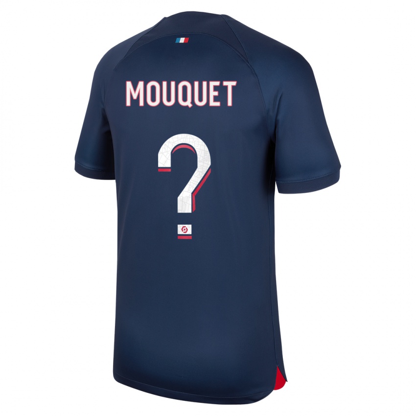 Mujer Camiseta Louis Mouquet #0 Azul Rojo 1ª Equipación 2023/24 La Camisa Chile