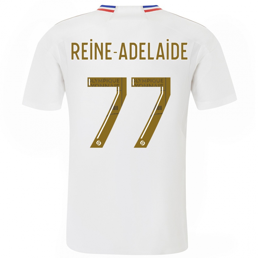Mujer Camiseta Jeff Reine-Adelaide #77 Blanco 1ª Equipación 2023/24 La Camisa Chile