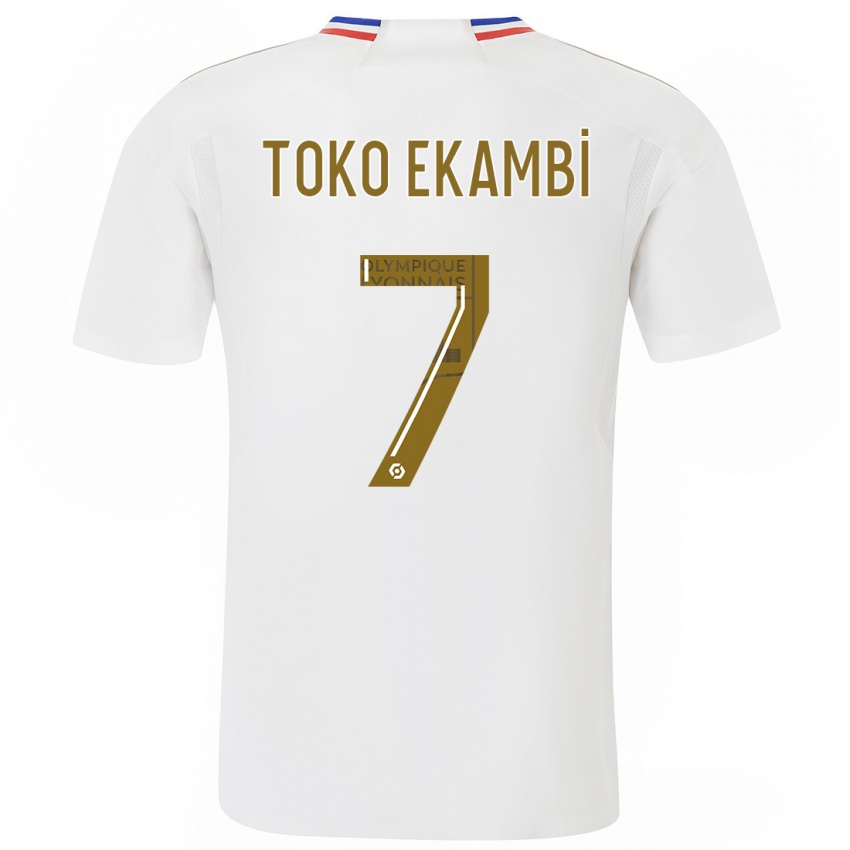Mujer Camiseta Karl Toko Ekambi #7 Blanco 1ª Equipación 2023/24 La Camisa Chile