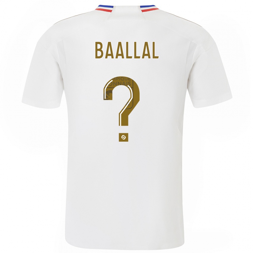 Mujer Camiseta Abdellah Baallal #0 Blanco 1ª Equipación 2023/24 La Camisa Chile