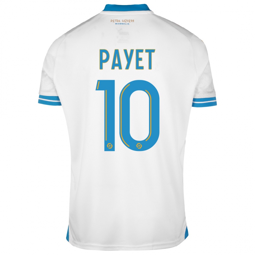 Mujer Camiseta Dimitri Payet #10 Blanco 1ª Equipación 2023/24 La Camisa Chile