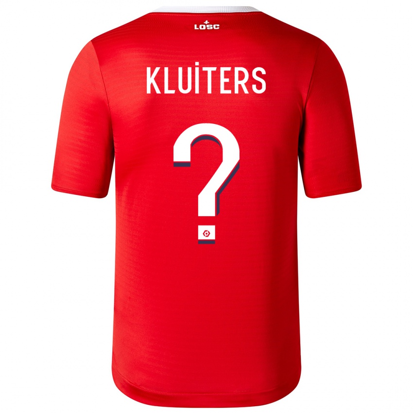 Mujer Camiseta Luuk Kluiters #0 Rojo 1ª Equipación 2023/24 La Camisa Chile