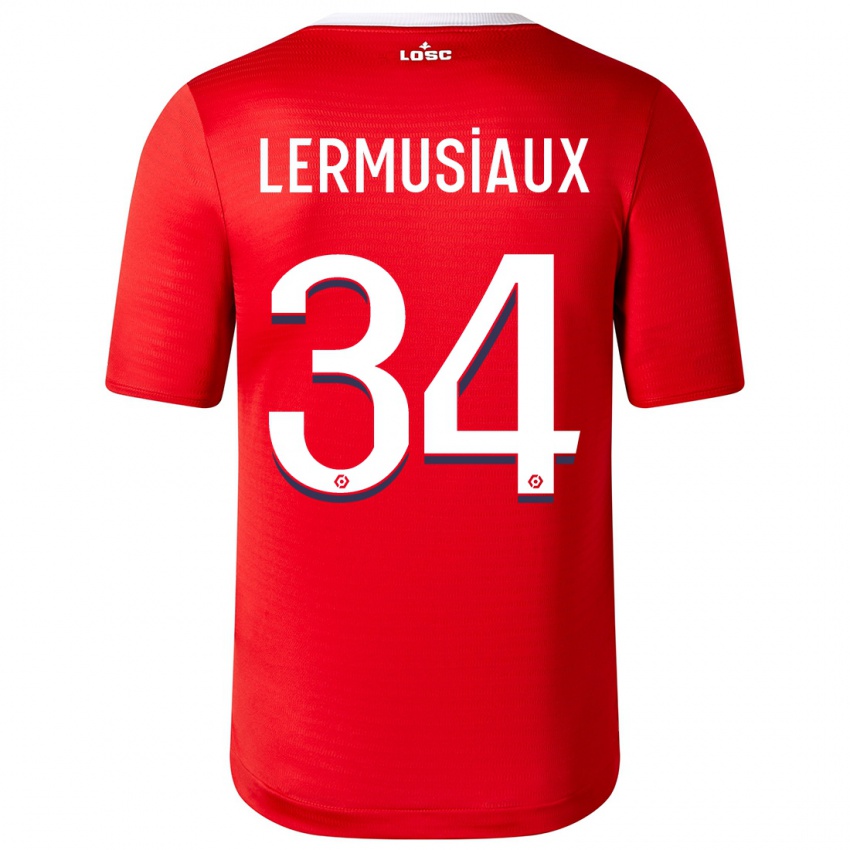 Mujer Camiseta Chrystal Lermusiaux #34 Rojo 1ª Equipación 2023/24 La Camisa Chile