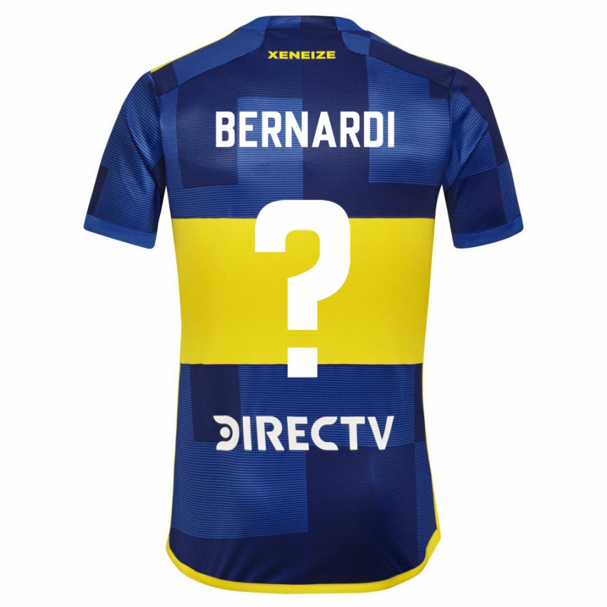 Mujer Camiseta Balthazar Bernardi #0 Azul Oscuro Amarillo 1ª Equipación 2023/24 La Camisa Chile