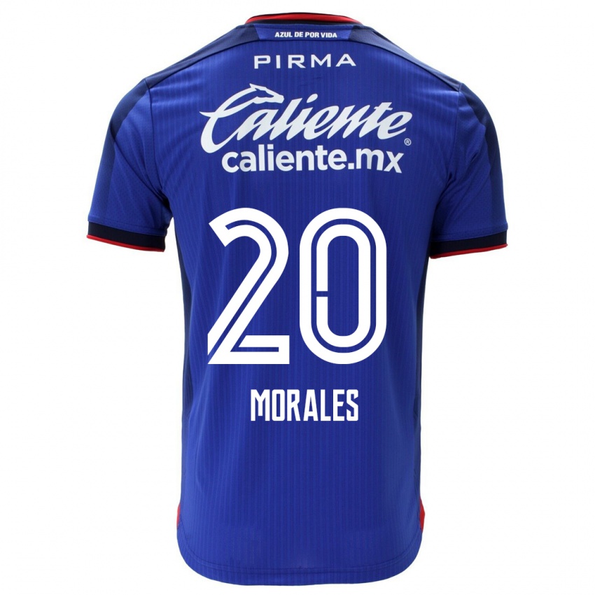 Mujer Camiseta Ivan Morales #20 Azul 1ª Equipación 2023/24 La Camisa Chile