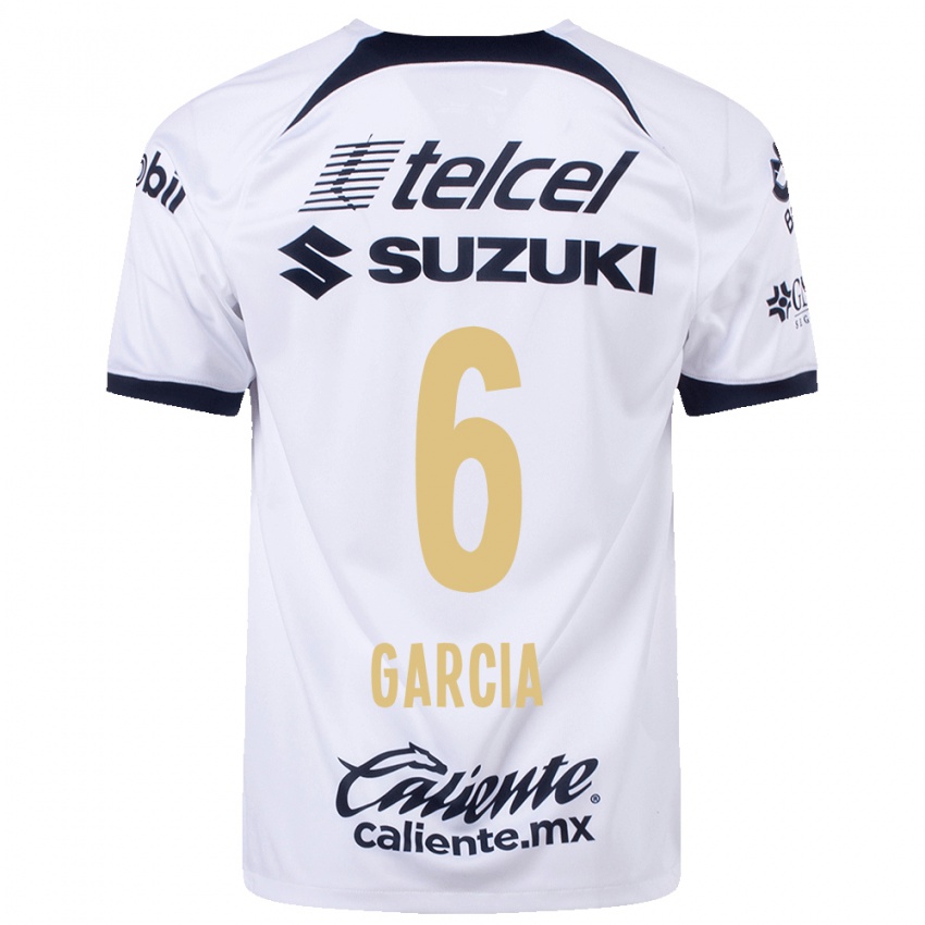 Mujer Camiseta Marco Garcia #6 Blanco 1ª Equipación 2023/24 La Camisa Chile