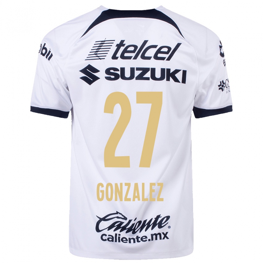 Mujer Camiseta Heidi Gonzalez #27 Blanco 1ª Equipación 2023/24 La Camisa Chile