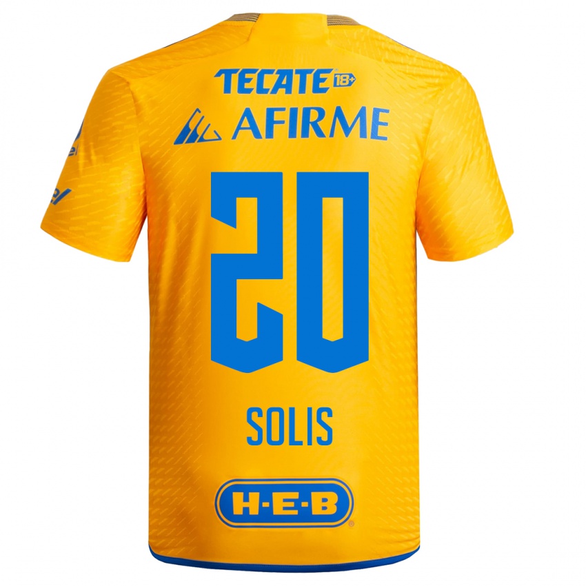 Mujer Camiseta Ofelia Solis #20 Amarillo 1ª Equipación 2023/24 La Camisa Chile