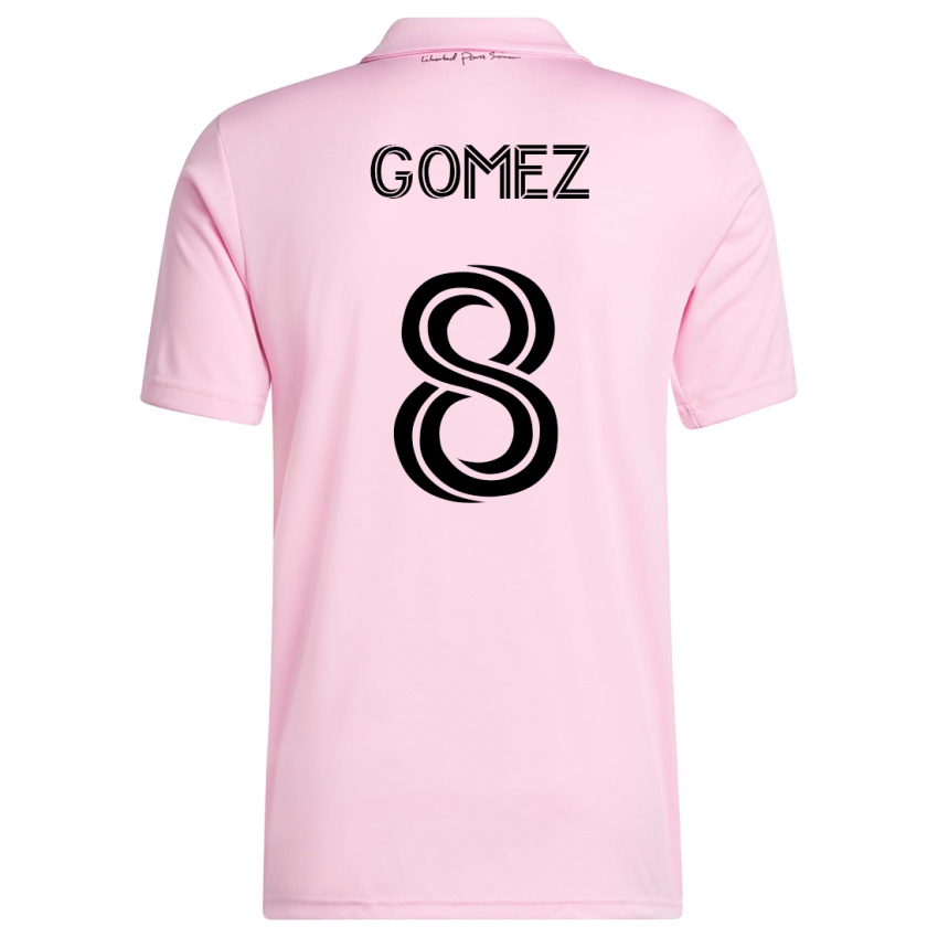 Mujer Camiseta Diego Gómez #8 Rosa 1ª Equipación 2023/24 La Camisa Chile