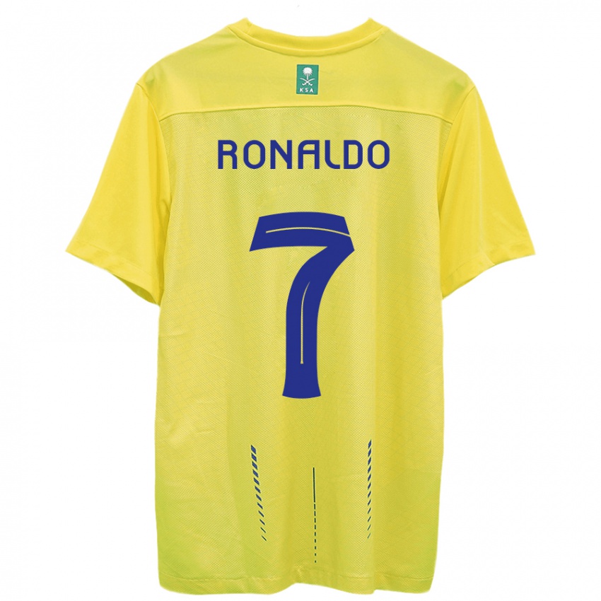 Mujer Camiseta Cristiano Ronaldo #7 Amarillo 1ª Equipación 2023/24 La Camisa Chile