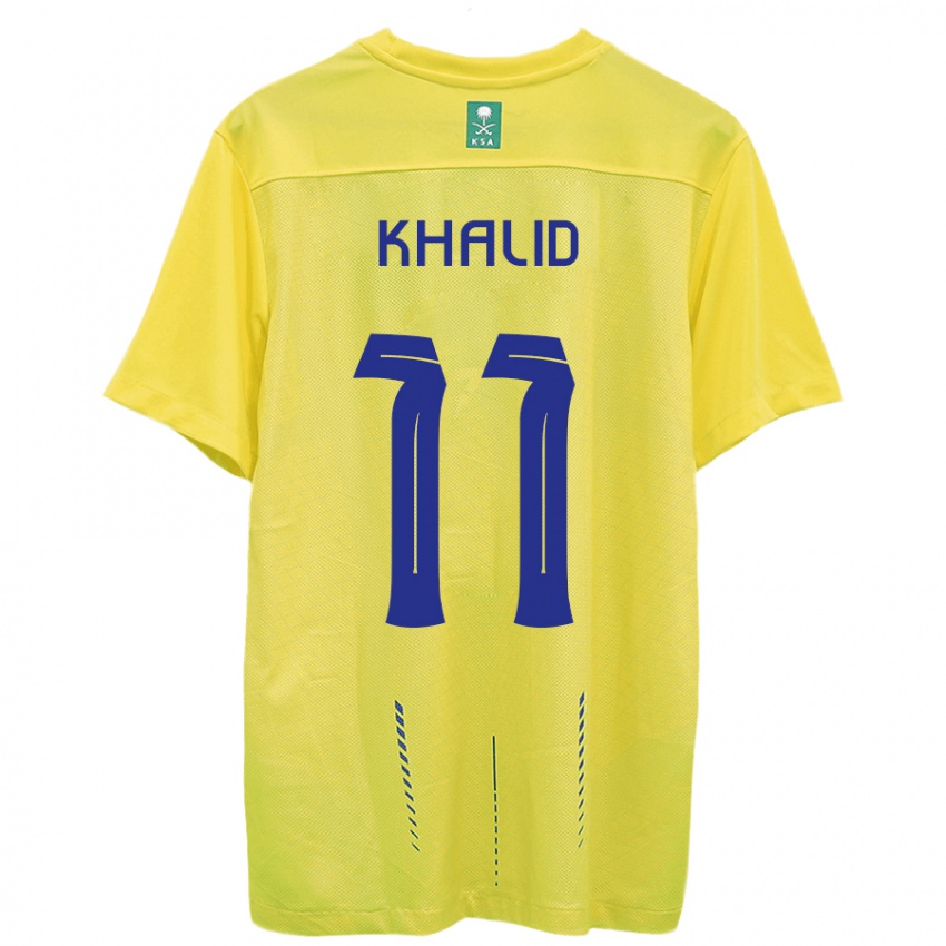 Mujer Camiseta Khalid Al-Ghannam #11 Amarillo 1ª Equipación 2023/24 La Camisa Chile