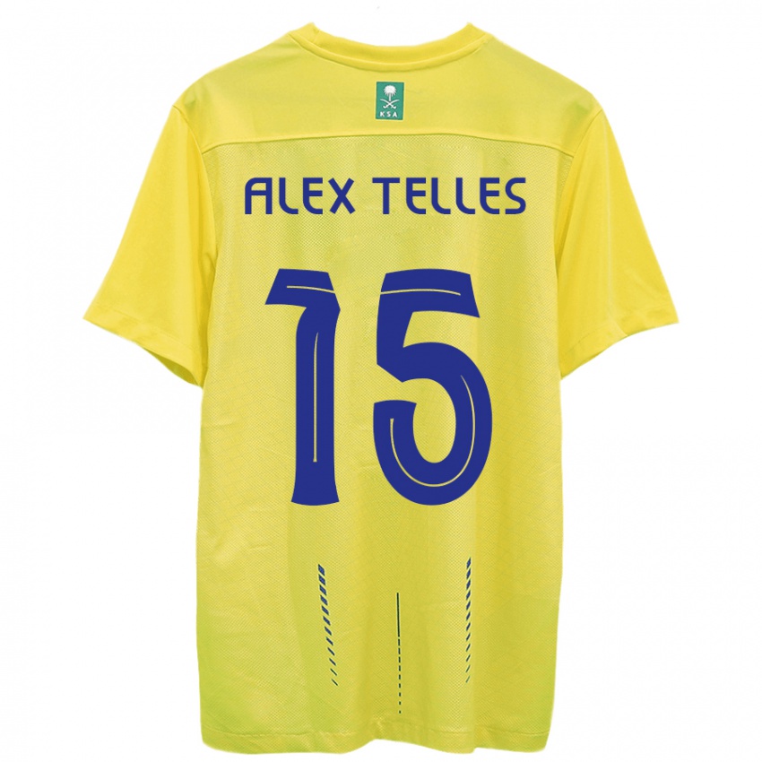 Mujer Camiseta Alex Telles #15 Amarillo 1ª Equipación 2023/24 La Camisa Chile