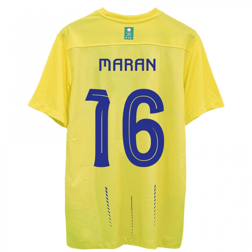 Mujer Camiseta Mohammed Maran #16 Amarillo 1ª Equipación 2023/24 La Camisa Chile