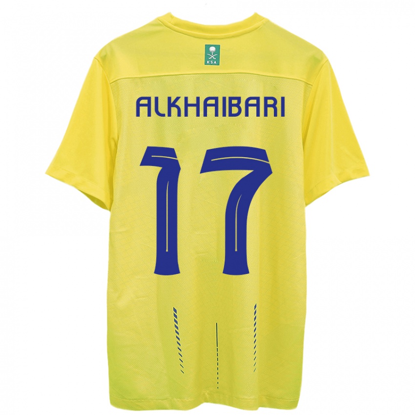 Mujer Camiseta Abdullah Al-Khaibari #17 Amarillo 1ª Equipación 2023/24 La Camisa Chile