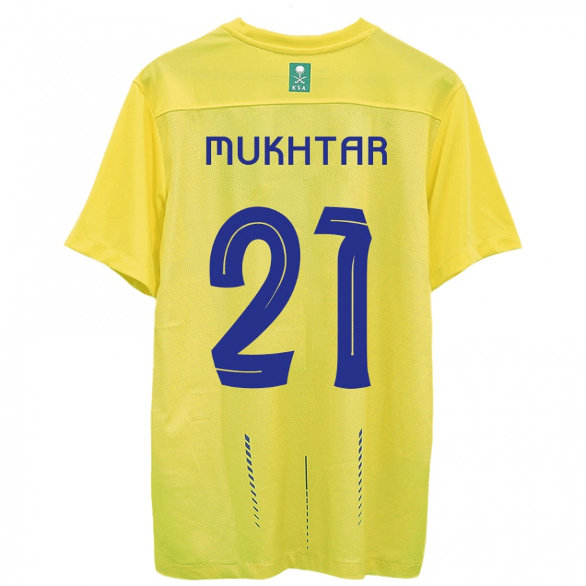 Mujer Camiseta Mukhtar Ali #21 Amarillo 1ª Equipación 2023/24 La Camisa Chile