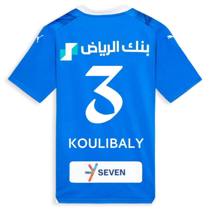 Mujer Camiseta Kalidou Koulibaly #3 Azul 1ª Equipación 2023/24 La Camisa Chile